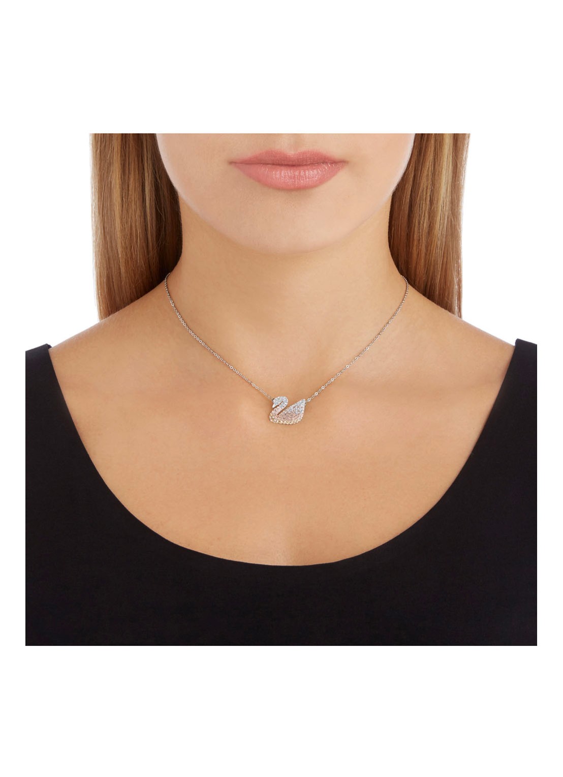 Swarovski Iconic Swan hanger - voorkant 2 zilver