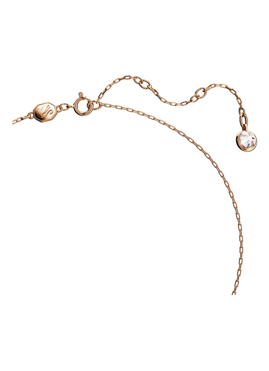Swarovski Iconic Swan ketting met kristal - detail 2 roségoud