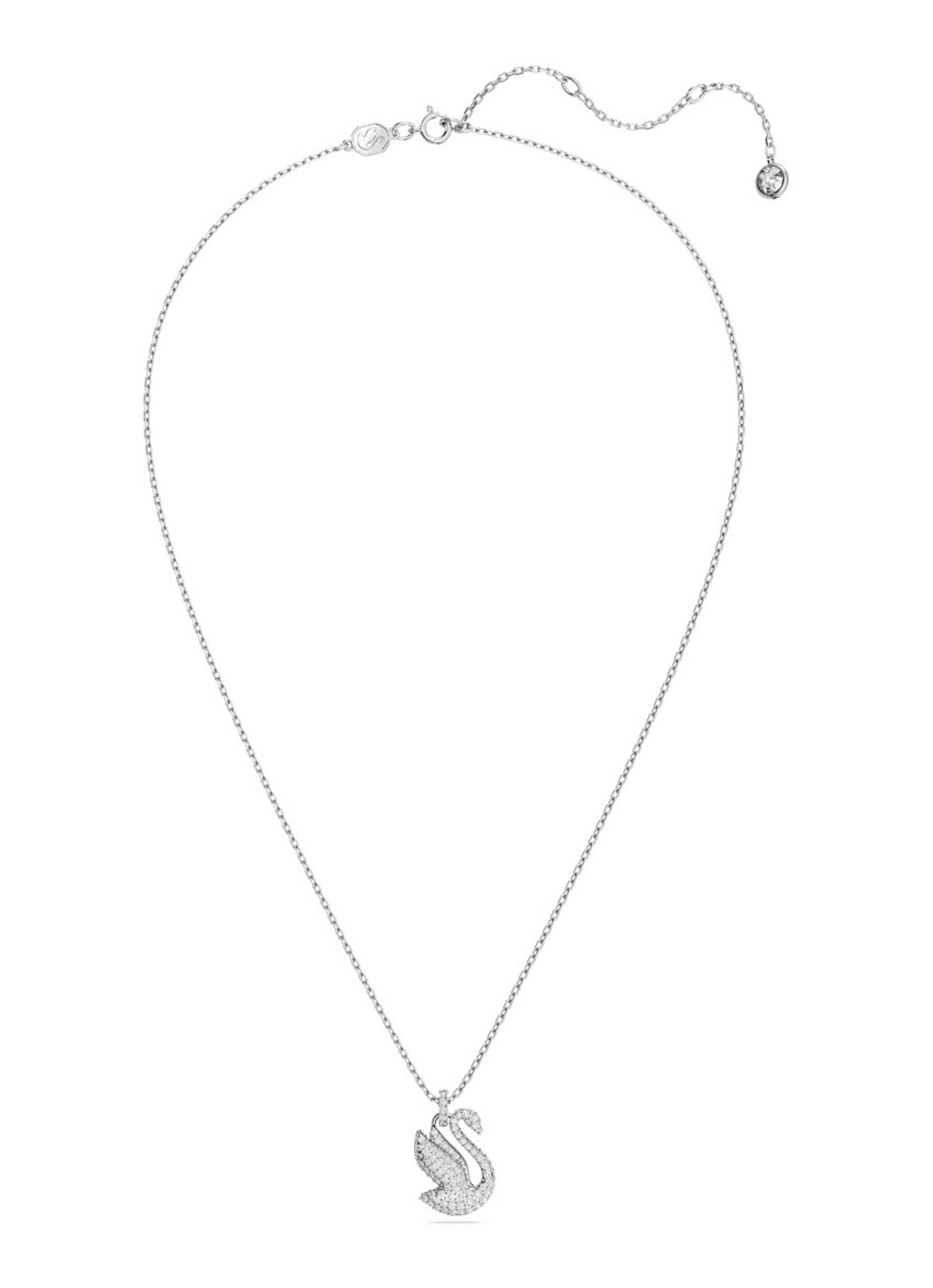 Swarovski Iconic Swan ketting met kristal - detail 3 zilver