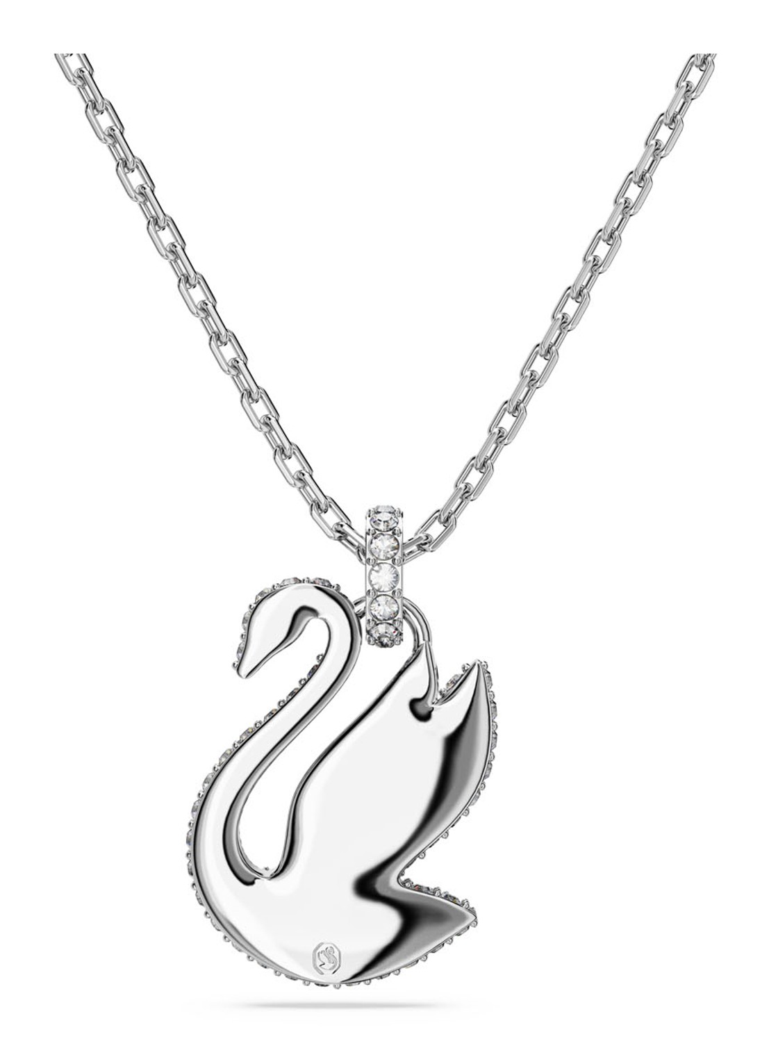 Swarovski Iconic Swan ketting met kristal - detail 5 zilver