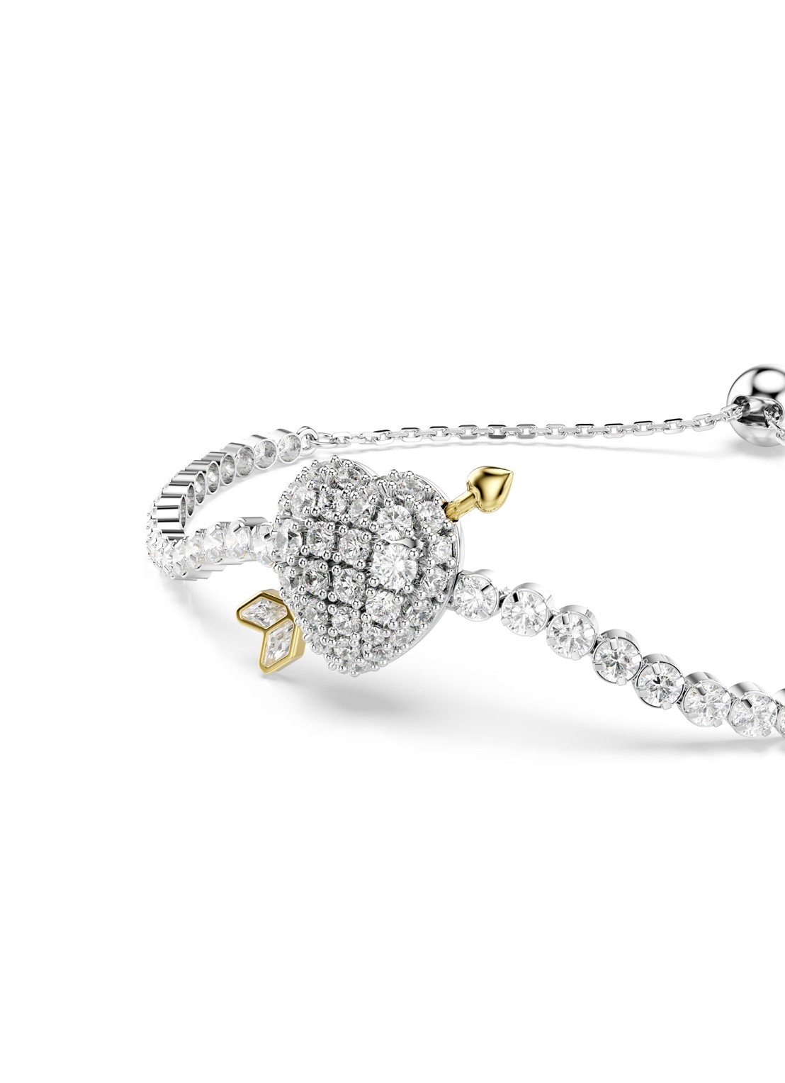 Swarovski Idyllia armband met kristal - detail 3 zilver