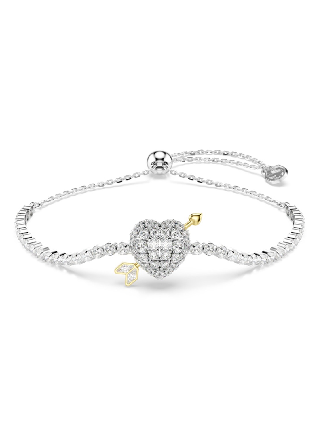 Swarovski Idyllia armband met kristal - voorkant 6 zilver
