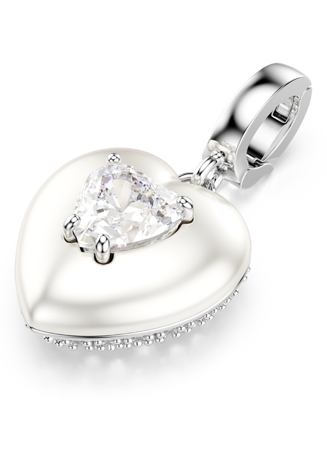 Swarovski Idyllia bedeltje met kristal - detail 3 zilver