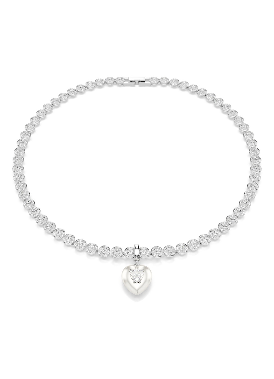 Swarovski Idyllia bedeltje met kristal - detail 5 zilver