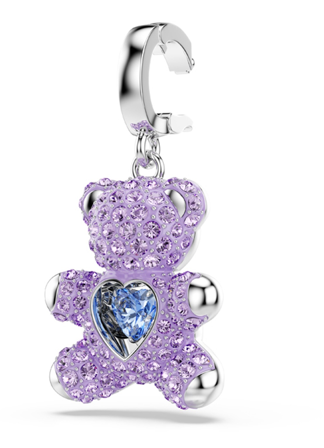 Swarovski Idyllia bedeltje met kristal - detail 3 zilver