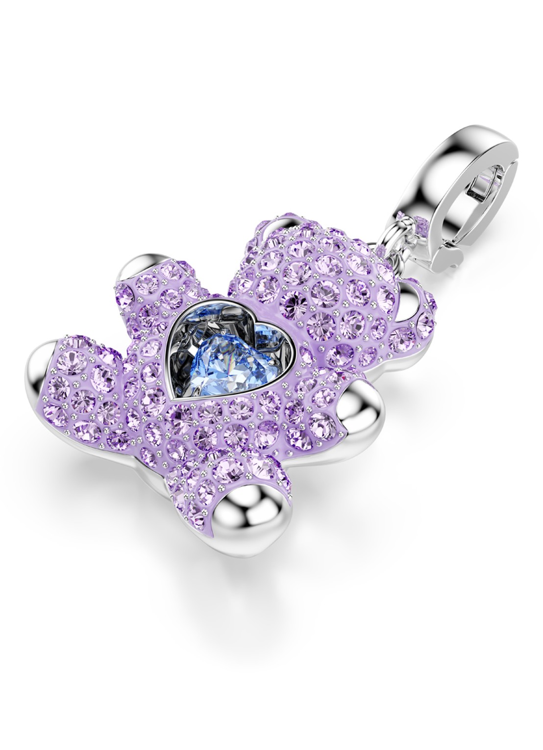 Swarovski Idyllia bedeltje met kristal - detail 4 zilver