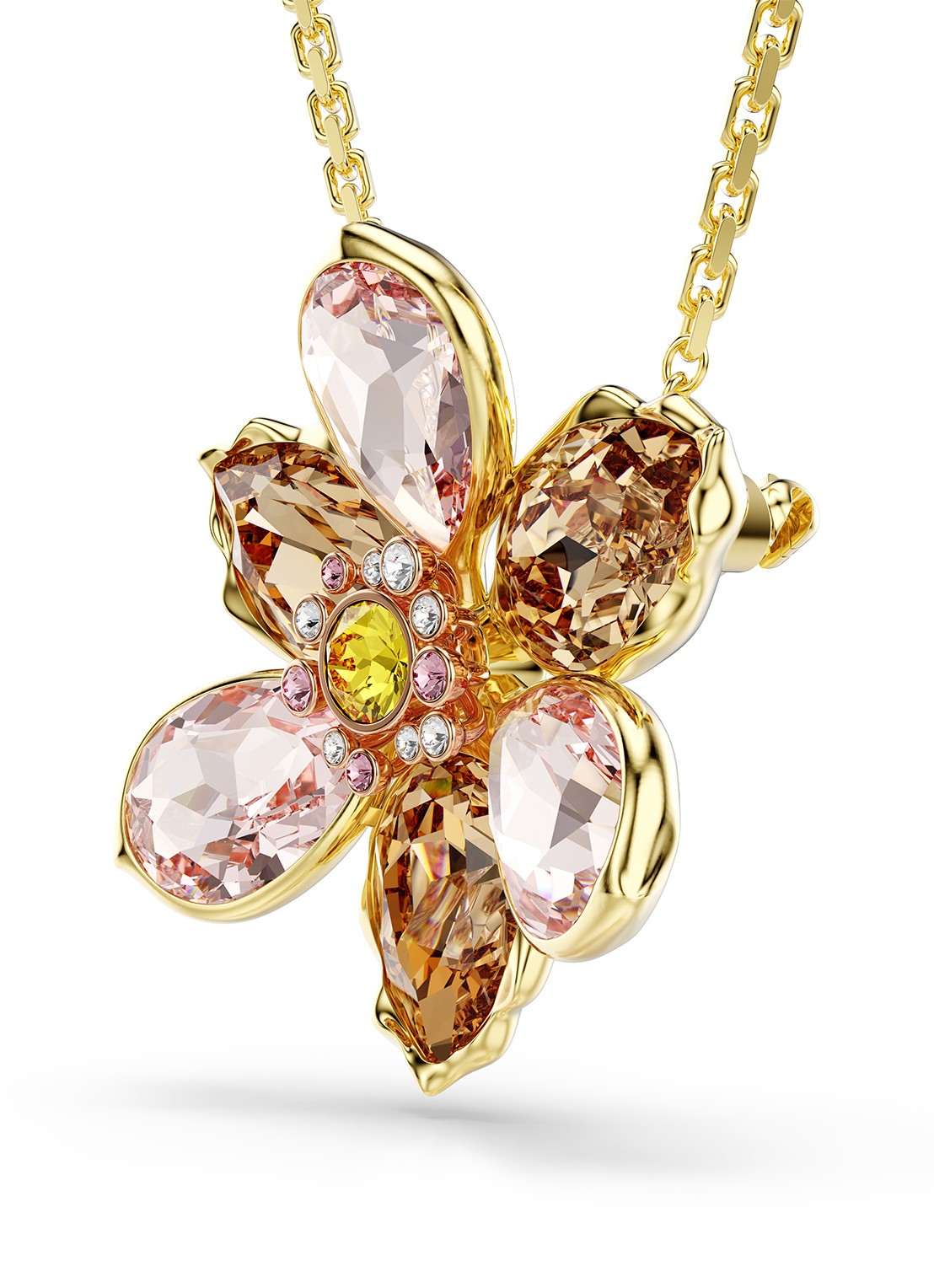 Swarovski Idyllia ketting met kristal - detail 4 goud