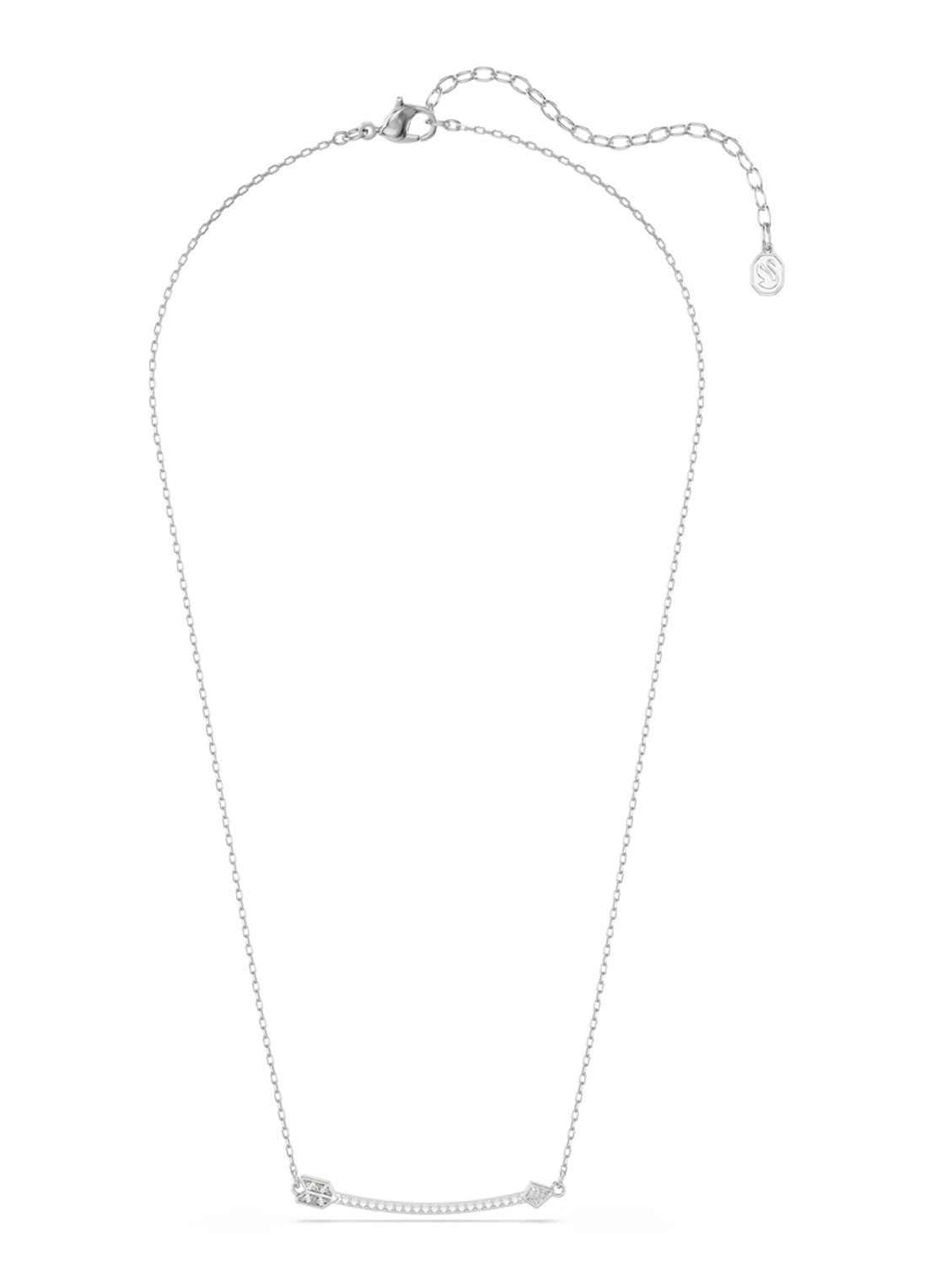 Swarovski Idyllia ketting met kristal - detail zilver