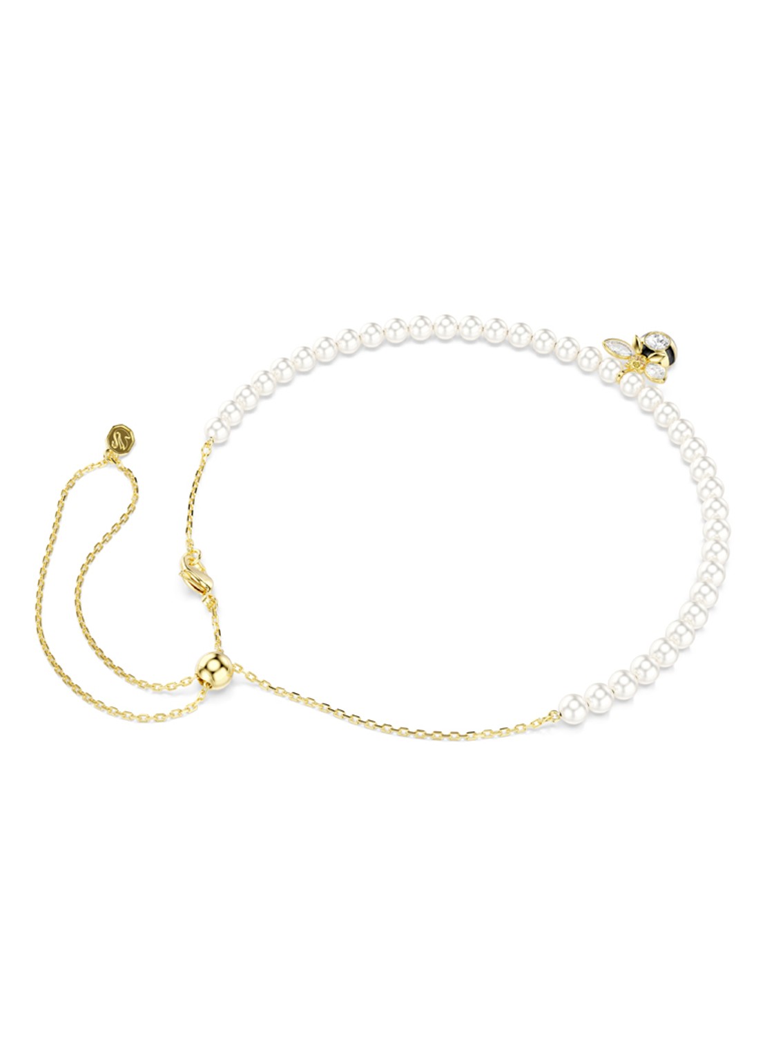 Swarovski Idyllia ketting met kristal - detail 5 goud