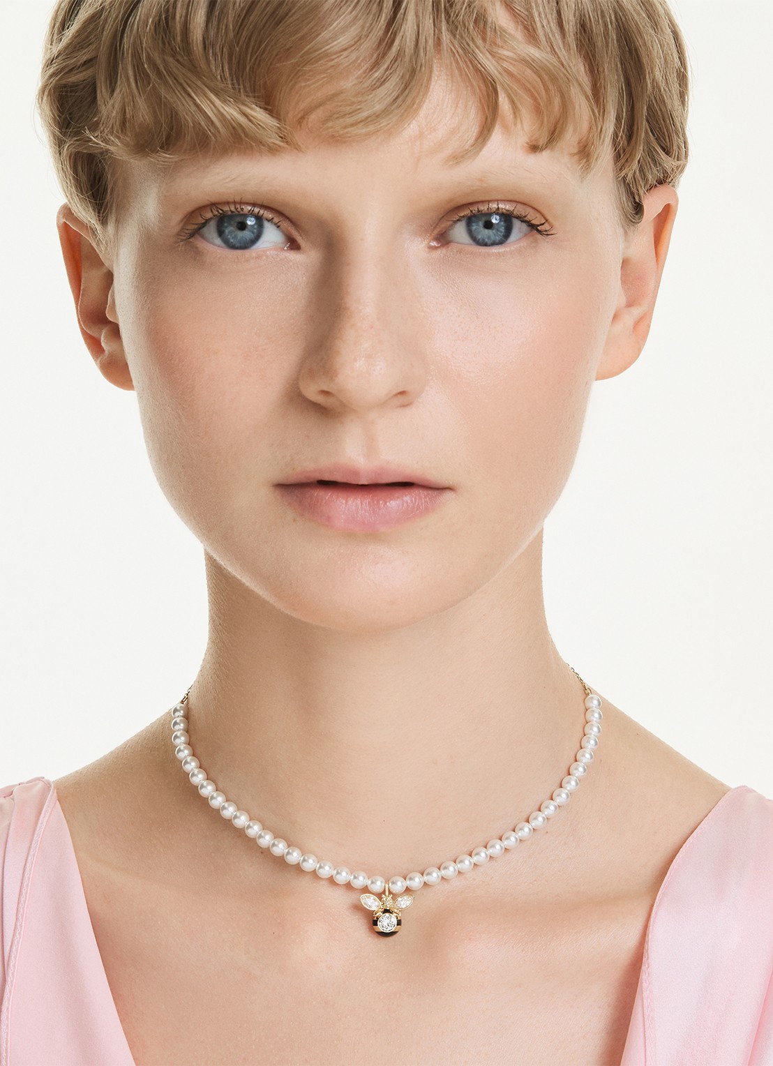 Swarovski Idyllia ketting met kristal - detail 6 goud