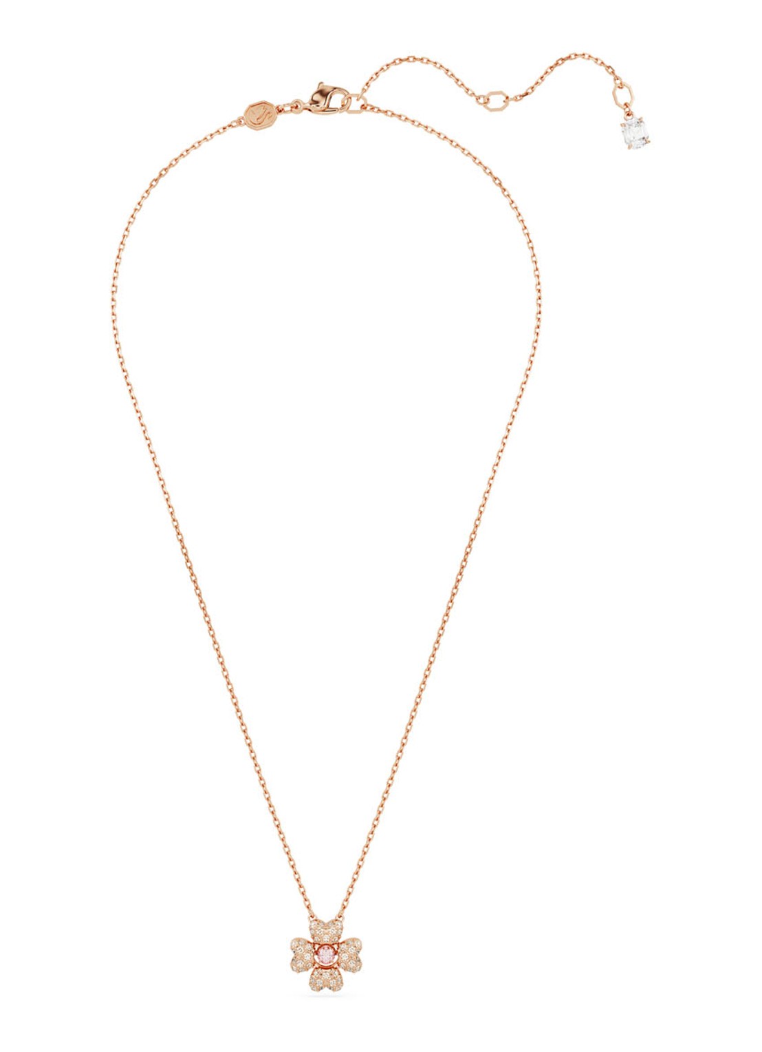 Swarovski Idyllia ketting verguld - voorkant 4 roségoud