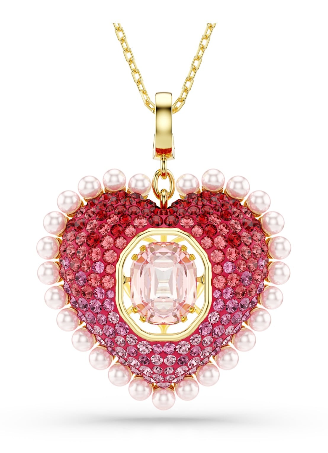 Swarovski Idyllia ketting verguld - voorkant goud
