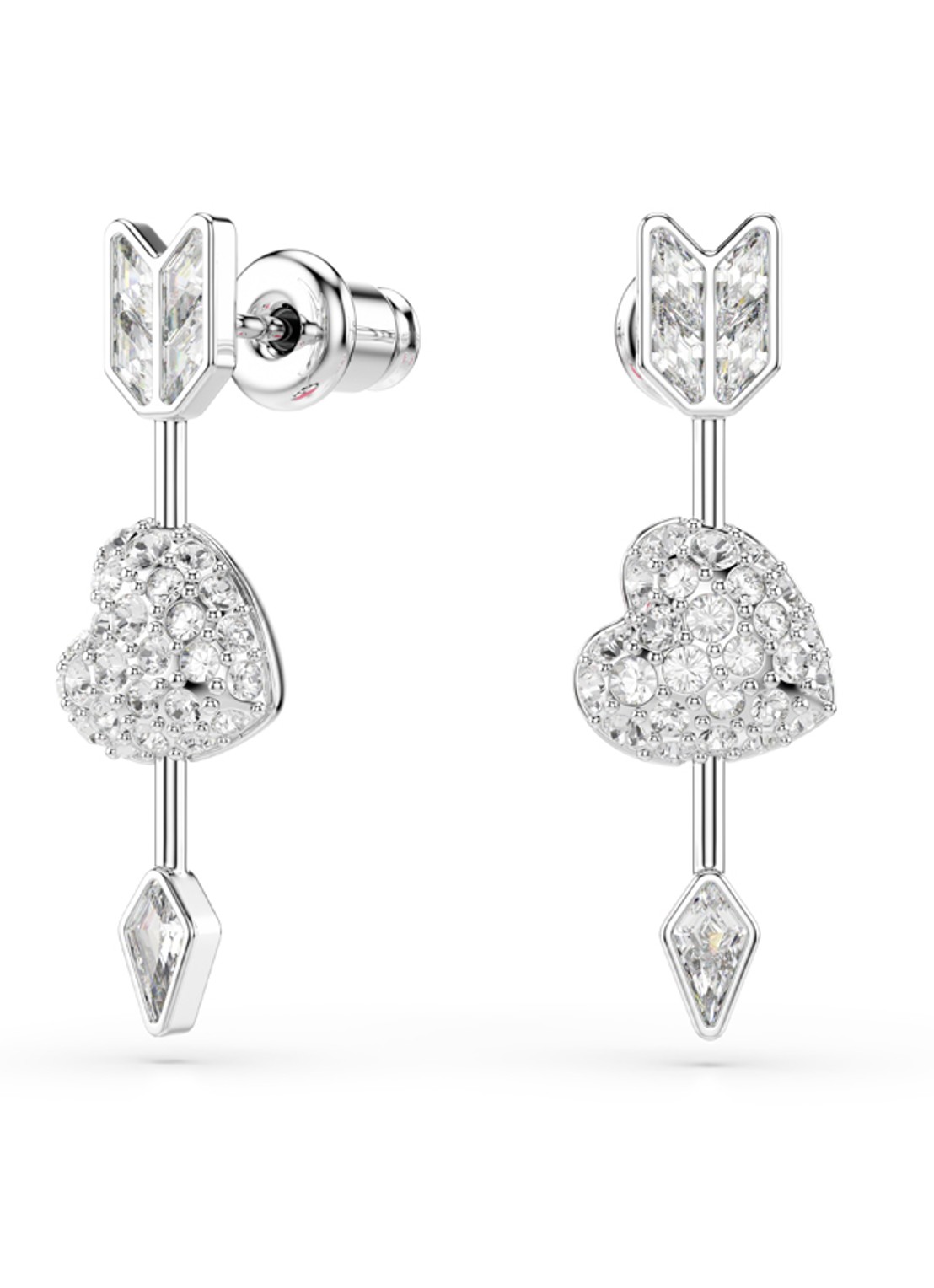 Swarovski Idyllia oorstekers van zilver  - detail zilver