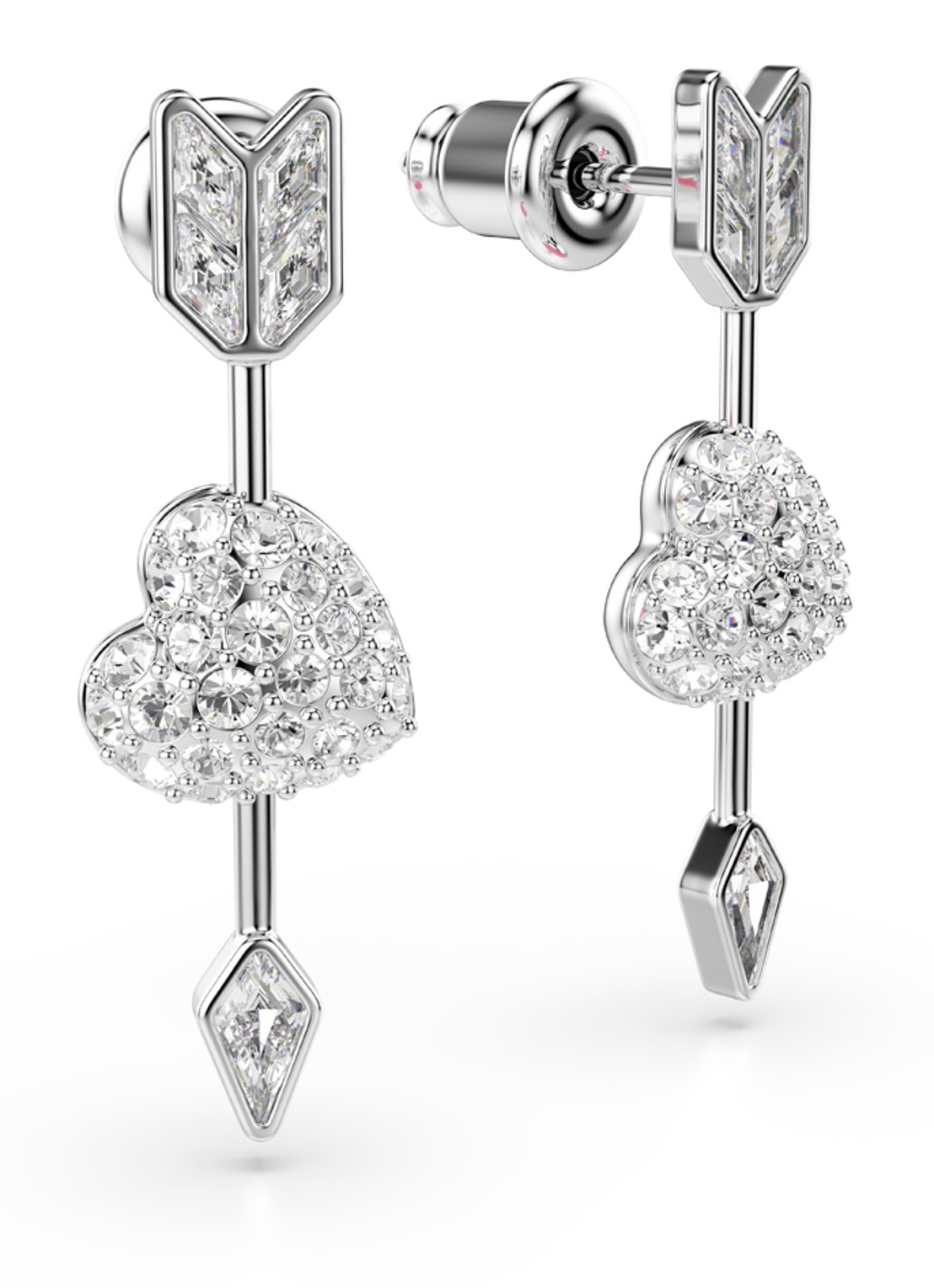 Swarovski Idyllia oorstekers van zilver  - detail 2 zilver