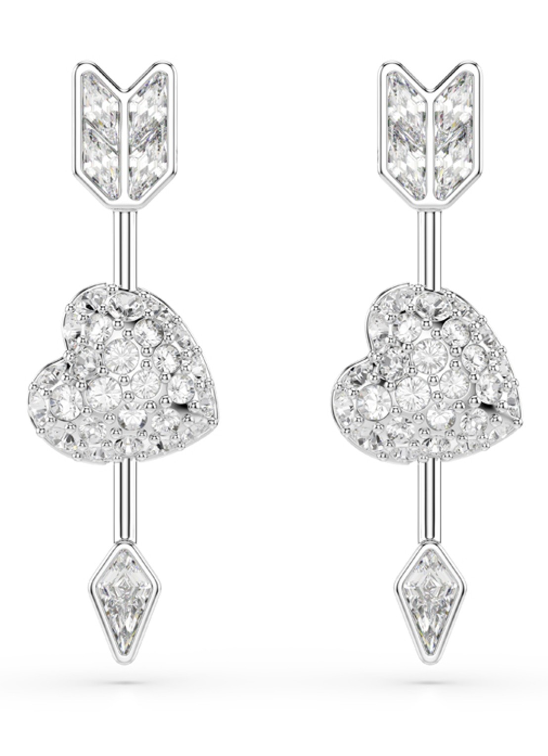 Swarovski Idyllia oorstekers van zilver  - voorkant 6 zilver
