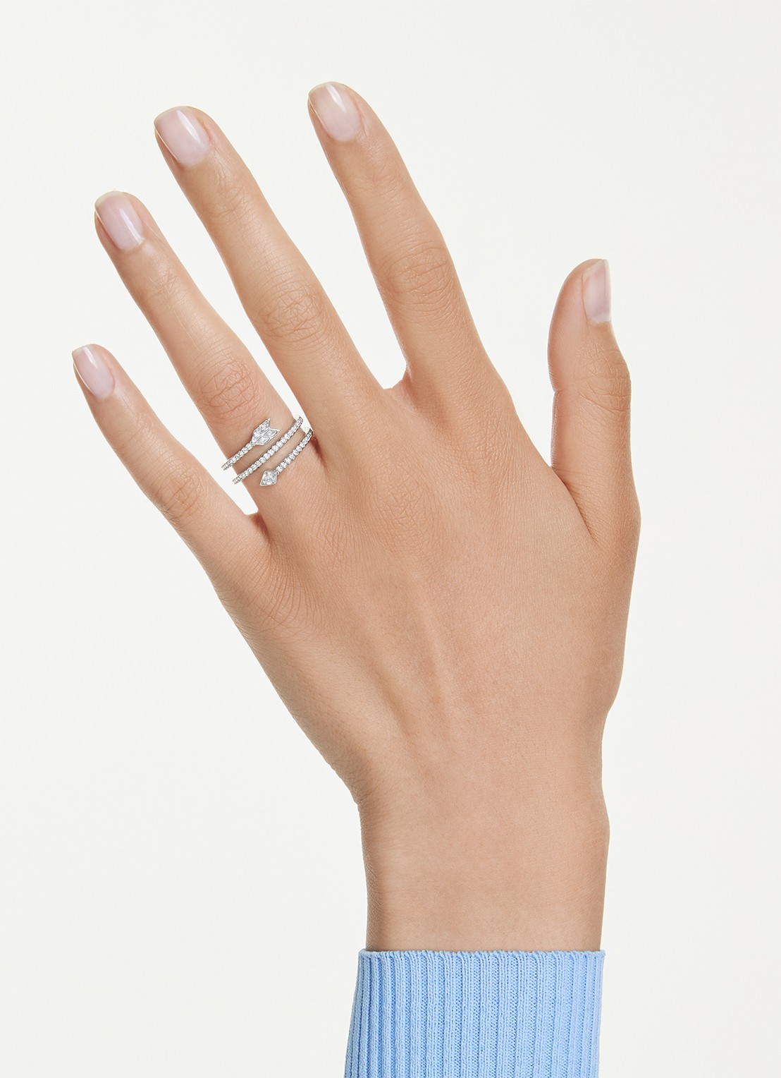 Swarovski Idyllia ring met kristal 52 - detail 5 zilver