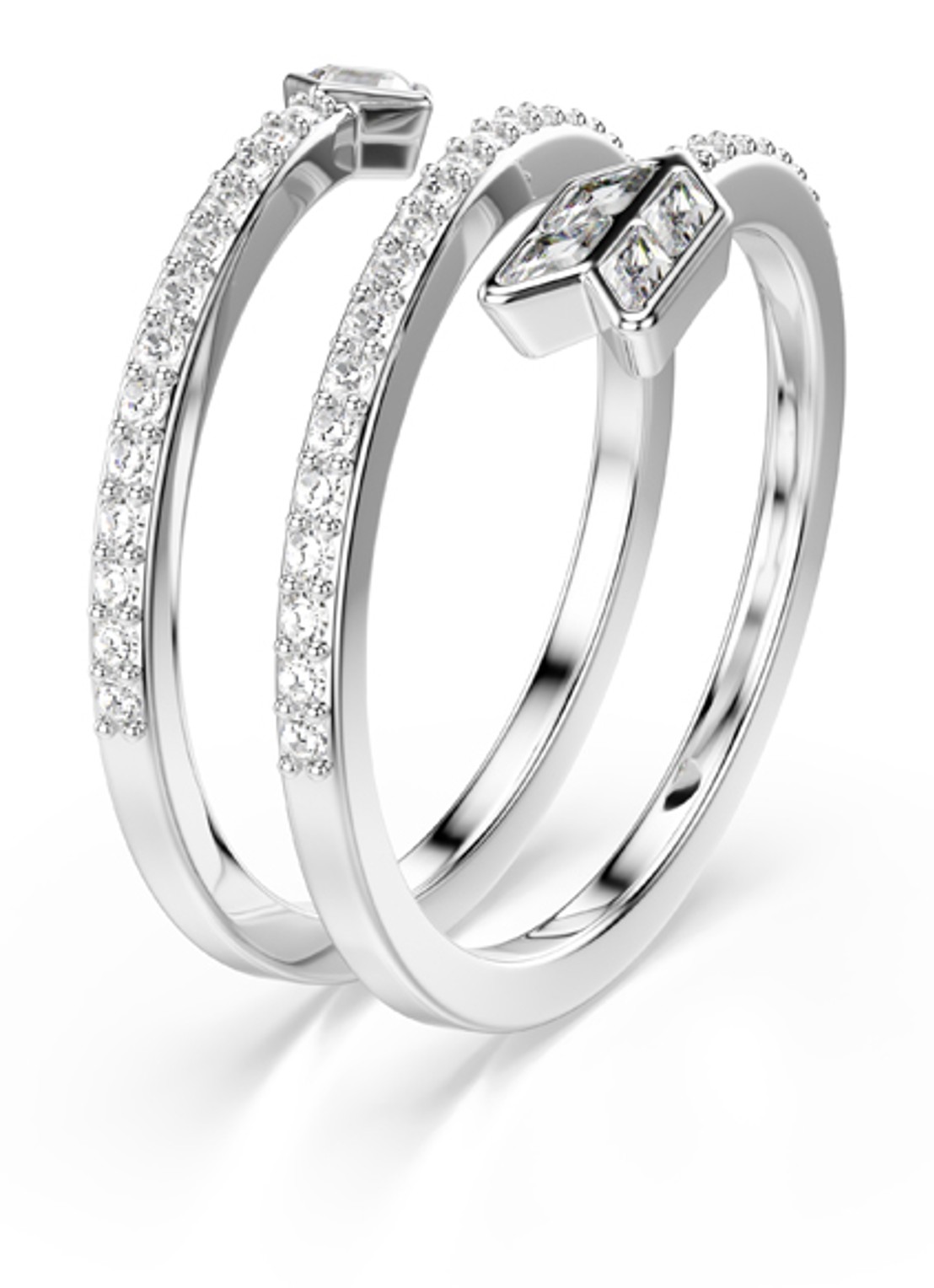 Swarovski Idyllia ring met kristal 55 - detail zilver