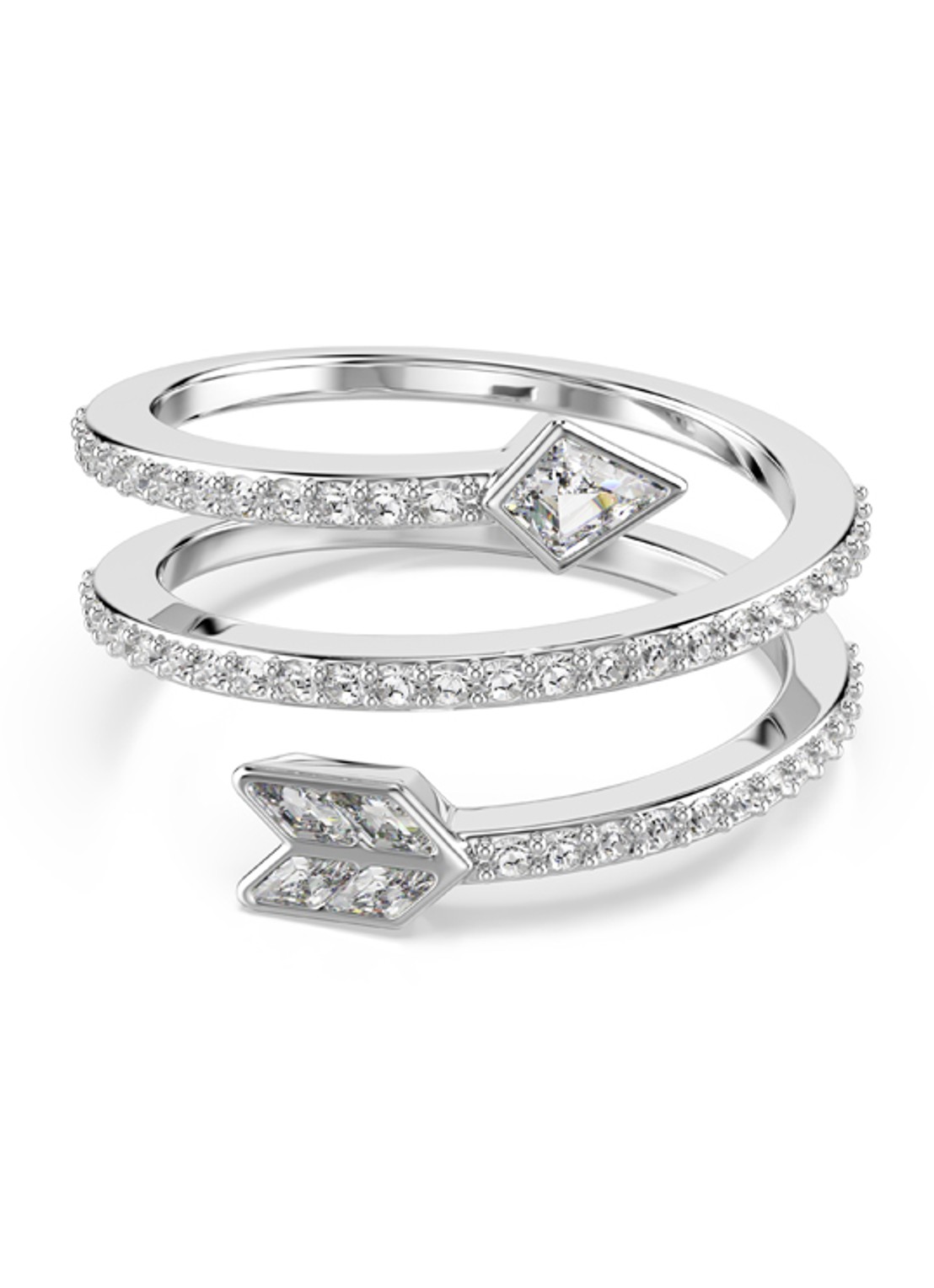 Swarovski Idyllia ring met kristal 55 - voorkant 5 zilver