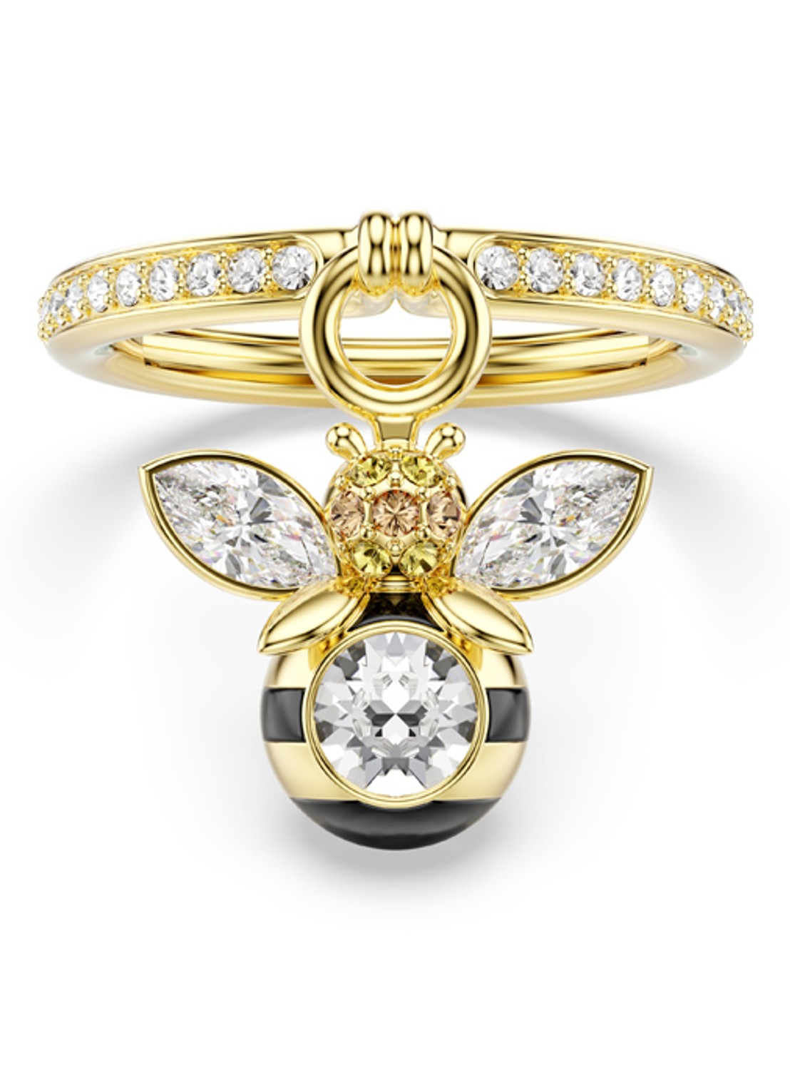 Swarovski Idyllia ring verguld 50-55 - voorkant goud