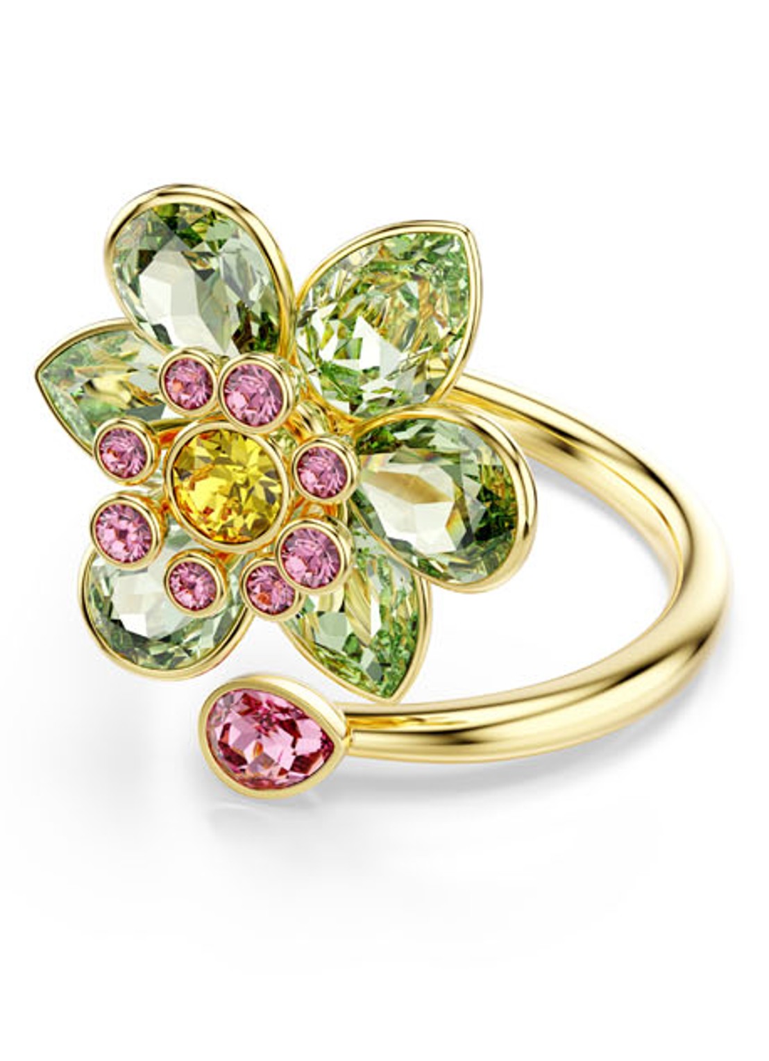 Swarovski Idyllia ring verguld 50 - voorkant 3 goud