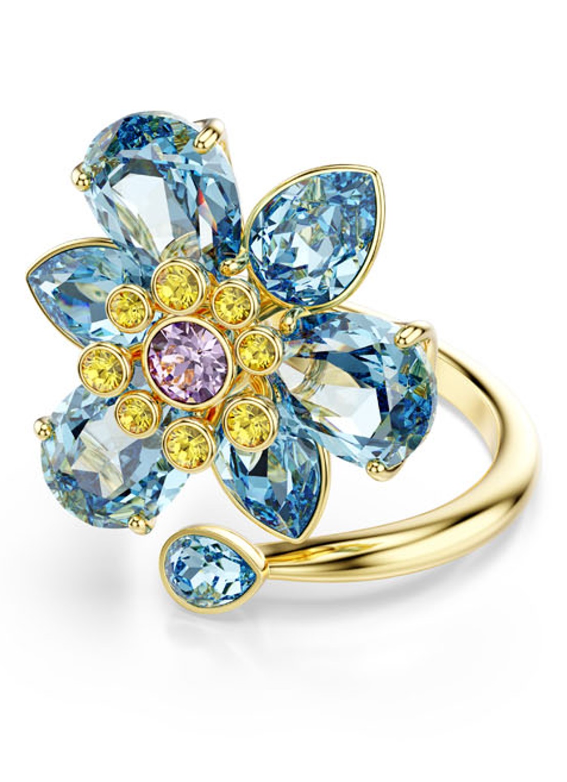 Swarovski Idyllia ring verguld 55  - voorkant 4 goud