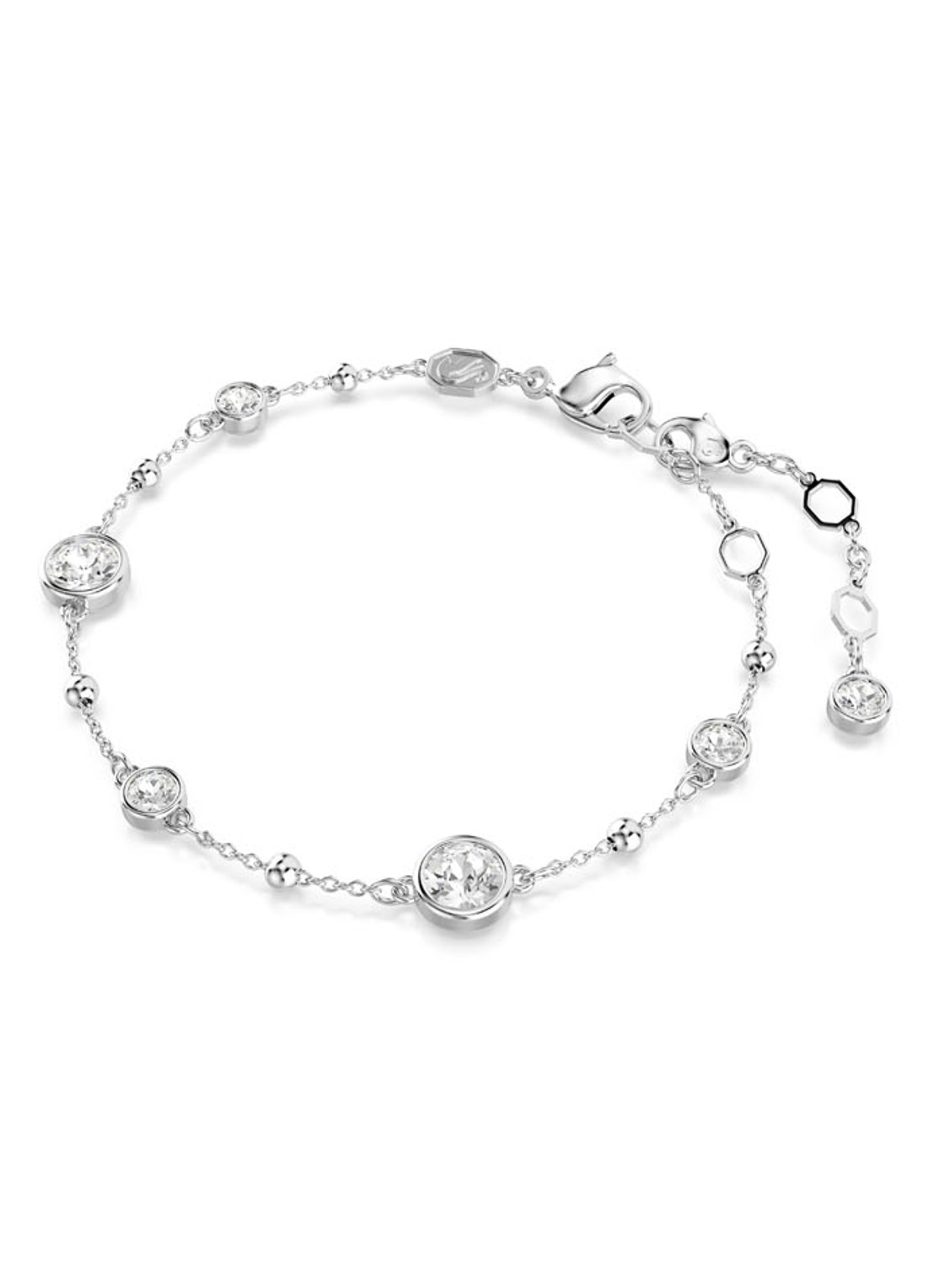 Swarovski Imber armband met kristal M - detail zilver