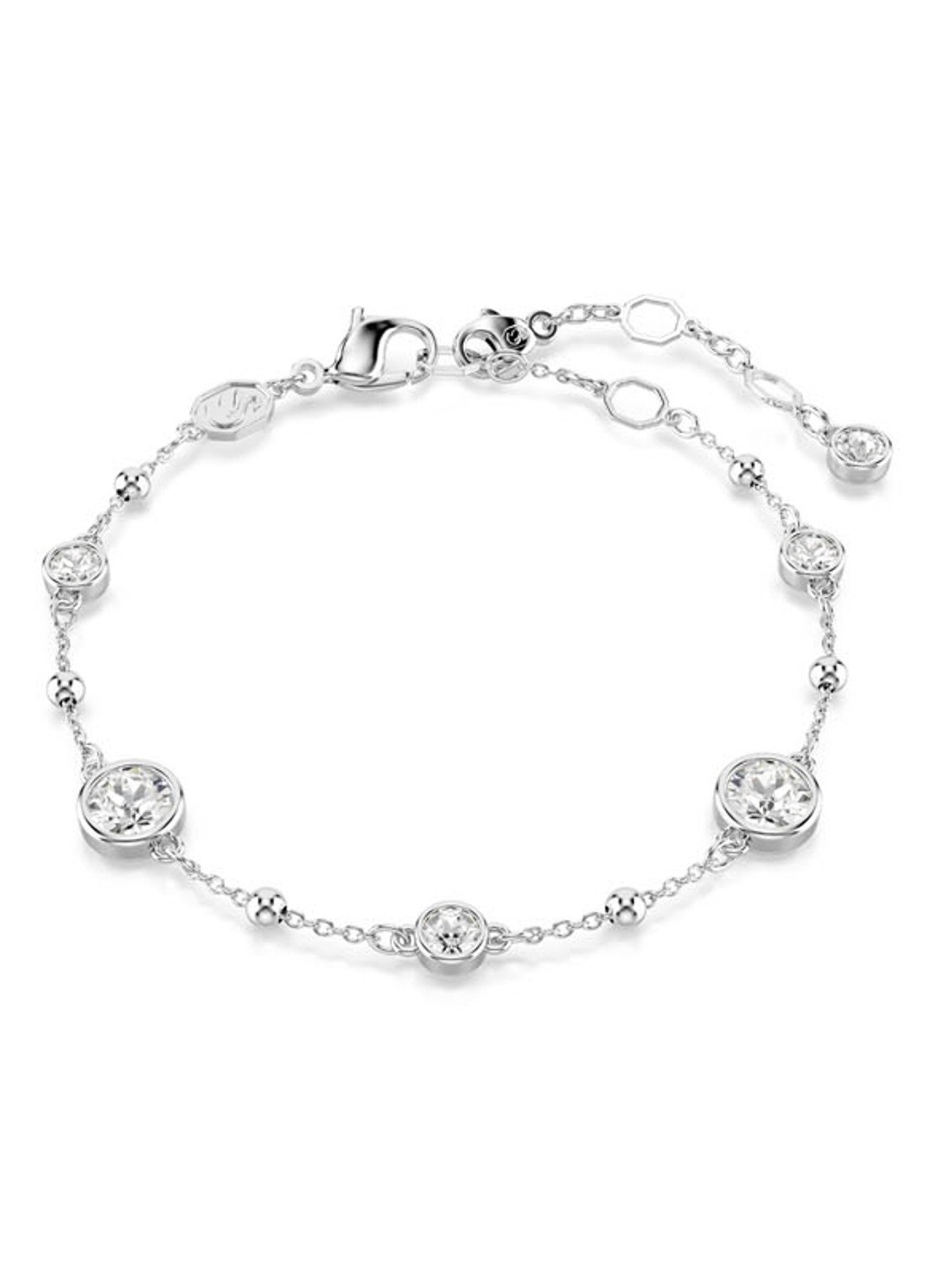 Swarovski Imber armband met kristal M - voorkant 4 zilver