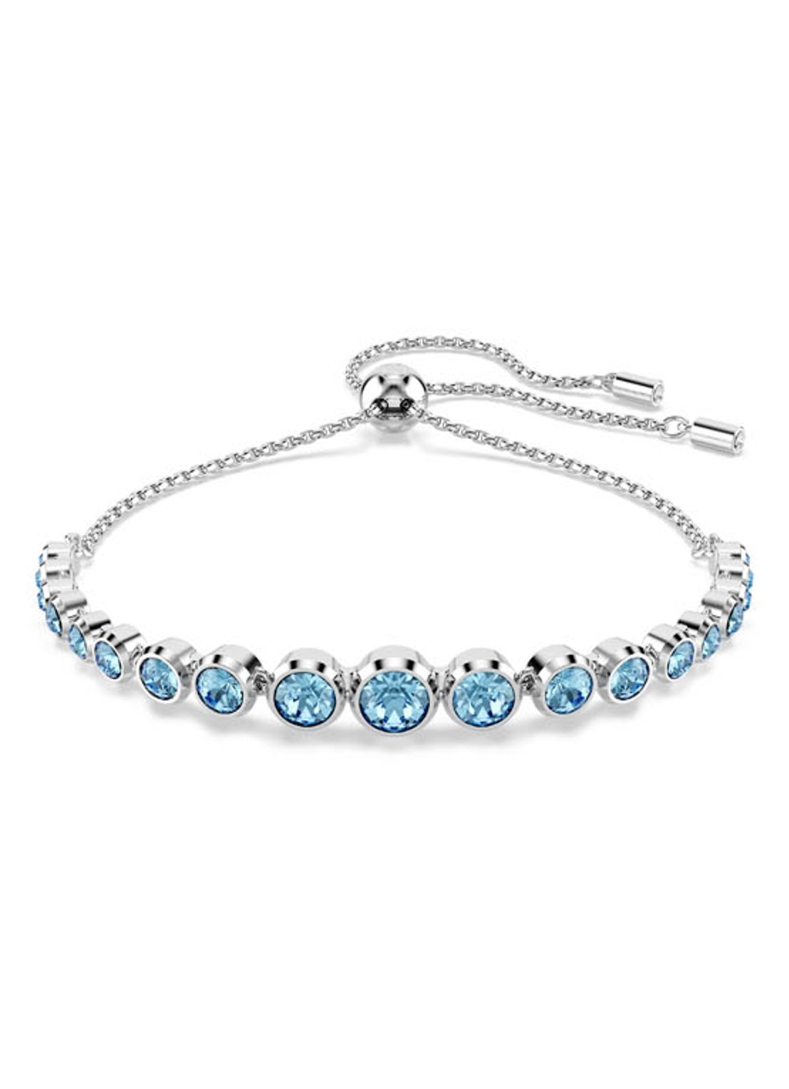 Swarovski Imber armband met kristal M  - voorkant zilver