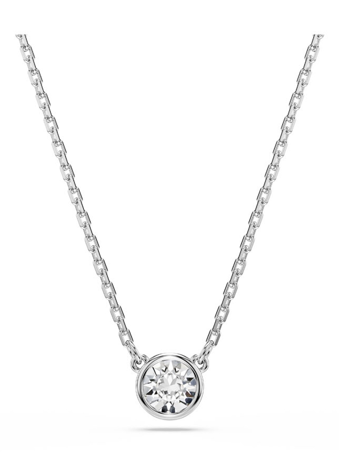 Swarovski Imber ketting met kristal - voorkant zilver