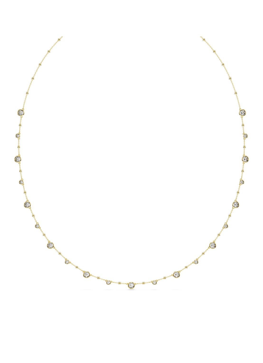 Swarovski Imber ketting verguld  - voorkant goud