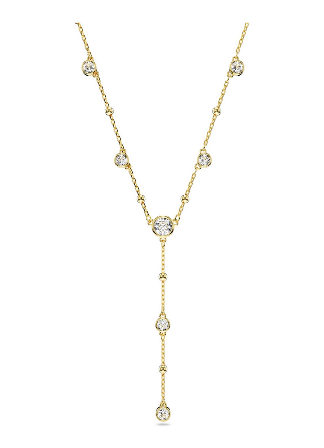 Swarovski Imber ketting verguld  - voorkant goud