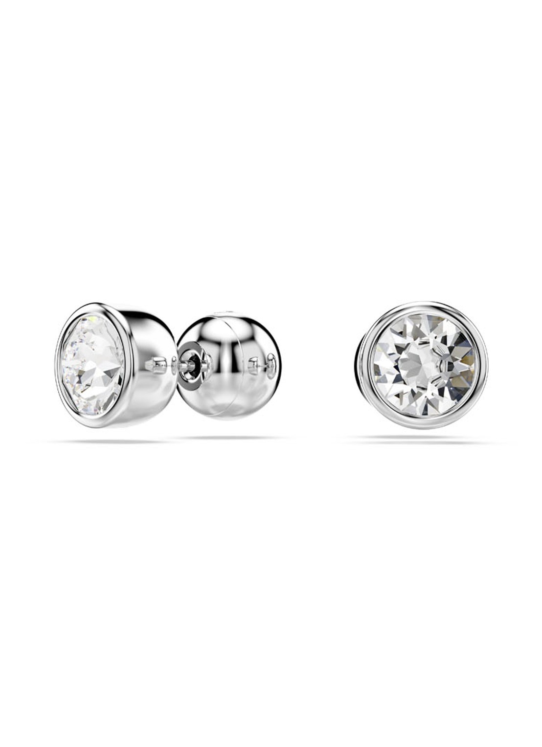Swarovski Imber oorknopjes met kristal - detail zilver