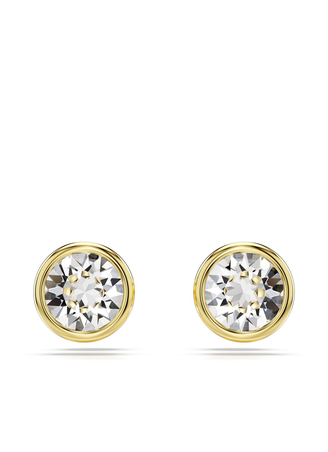 Swarovski Imber oorknopjes verguld  - voorkant goud
