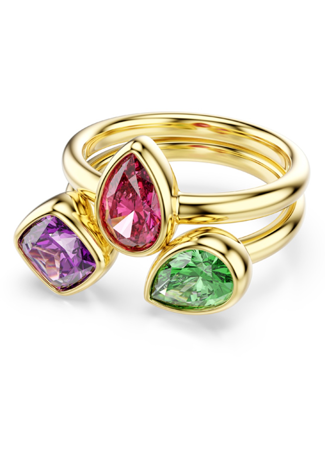 Swarovski Imber ring verguld 55 - voorkant 4 goud