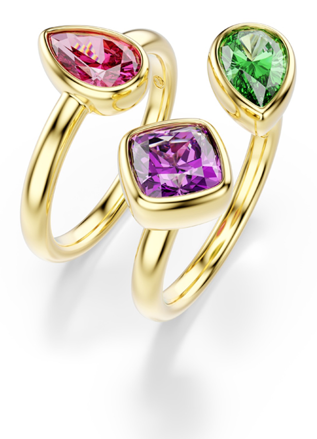 Swarovski Imber ring verguld 58 - detail goud
