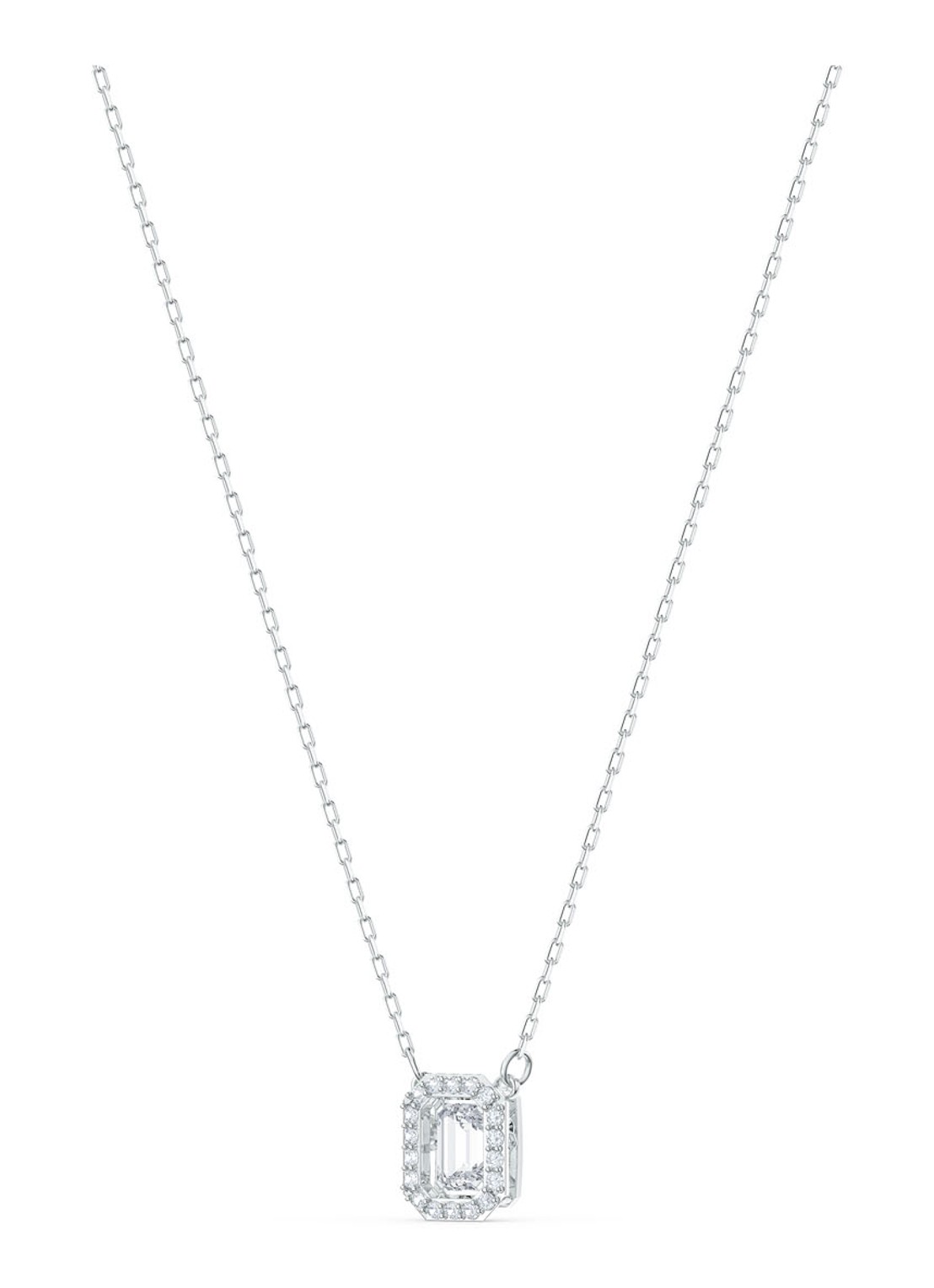Swarovski Ketting met hanger en kristal - detail 3 zilver