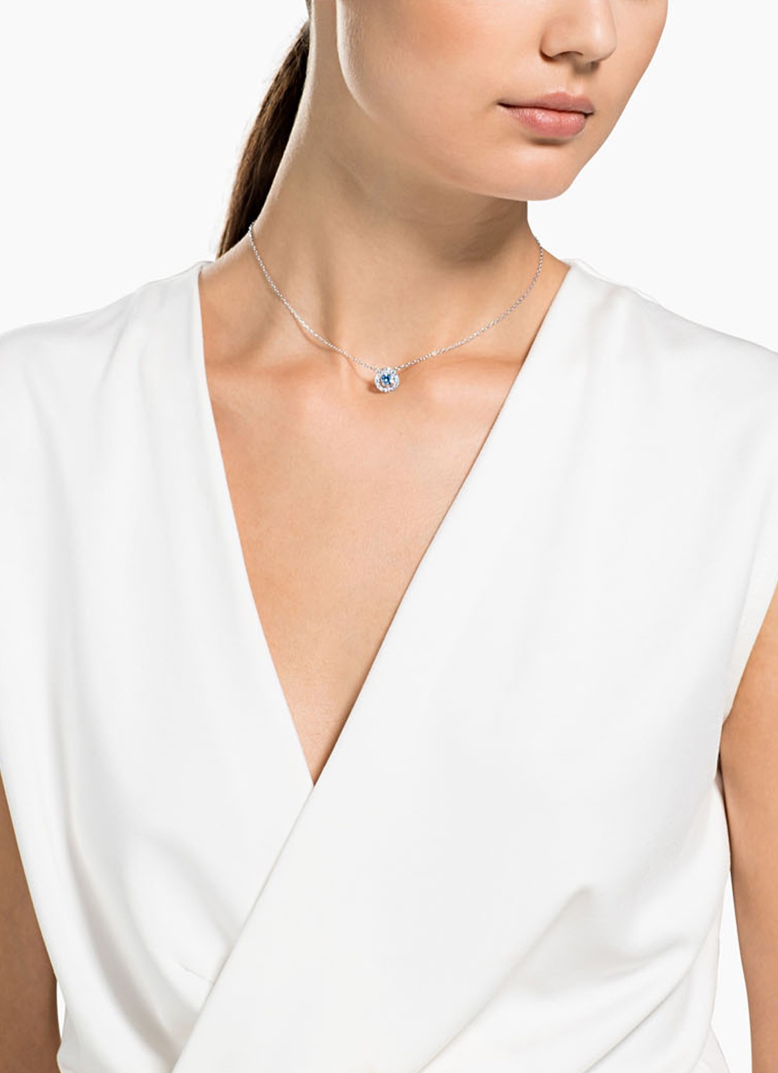 Swarovski Ketting Sparkling Dance - voorkant 4 zilver