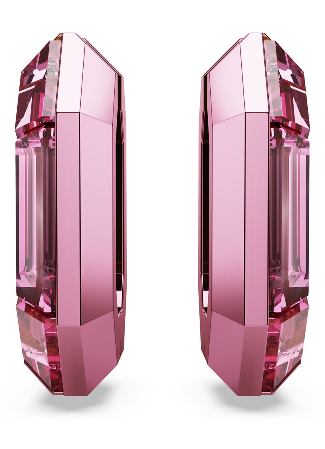 Swarovski Lucent oorringen met kristal - detail roze