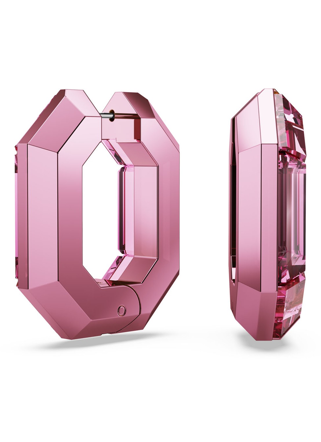 Swarovski Lucent oorringen met kristal - detail 3 roze