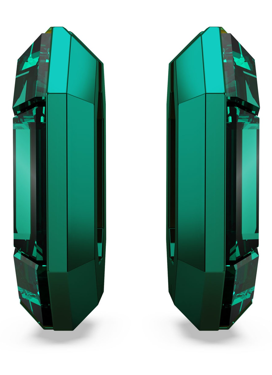 Swarovski Lucent oorringen met kristal - detail 2 groen