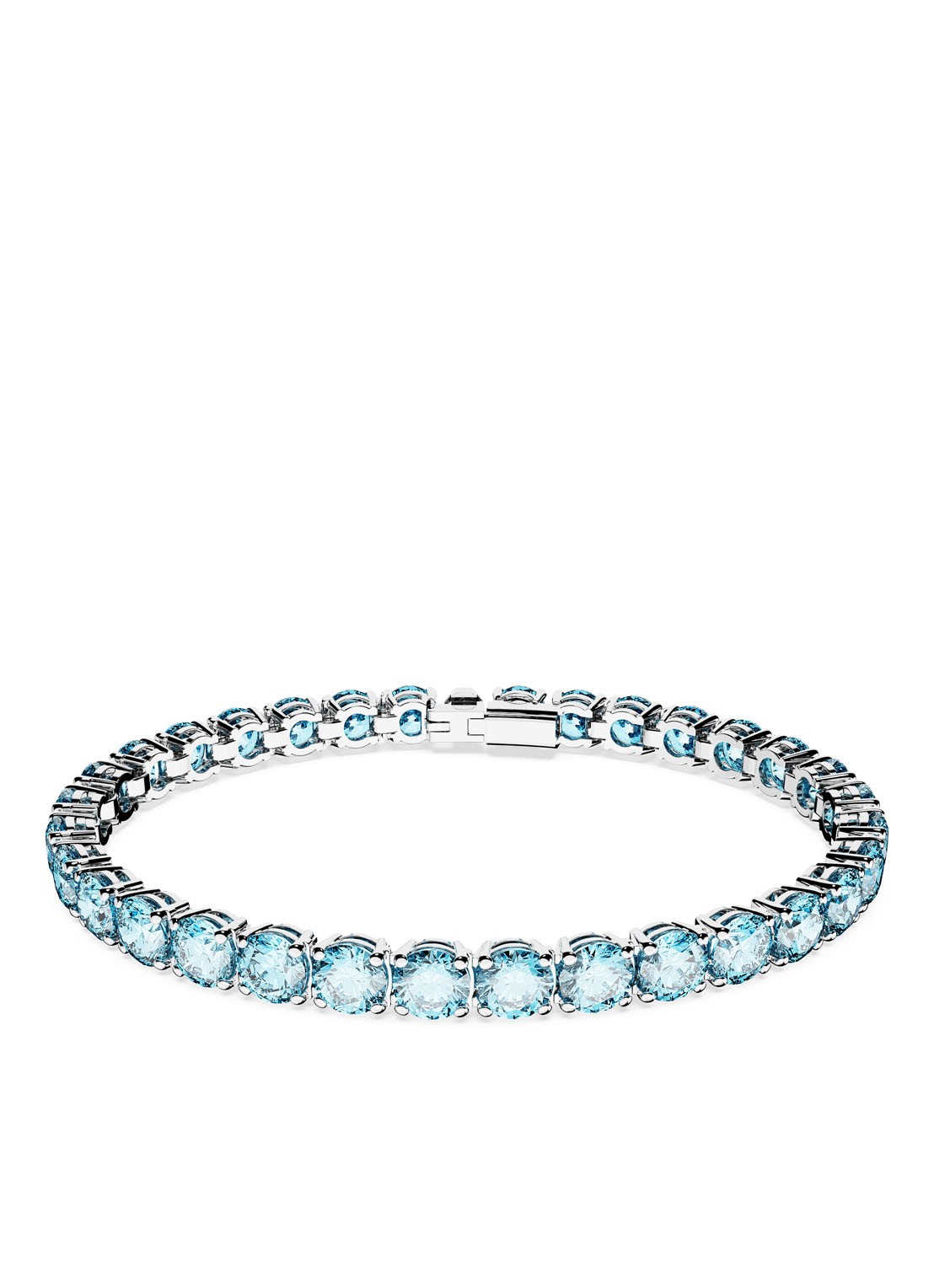 Swarovski Matrix armband met kristal L - voorkant 4 blauw
