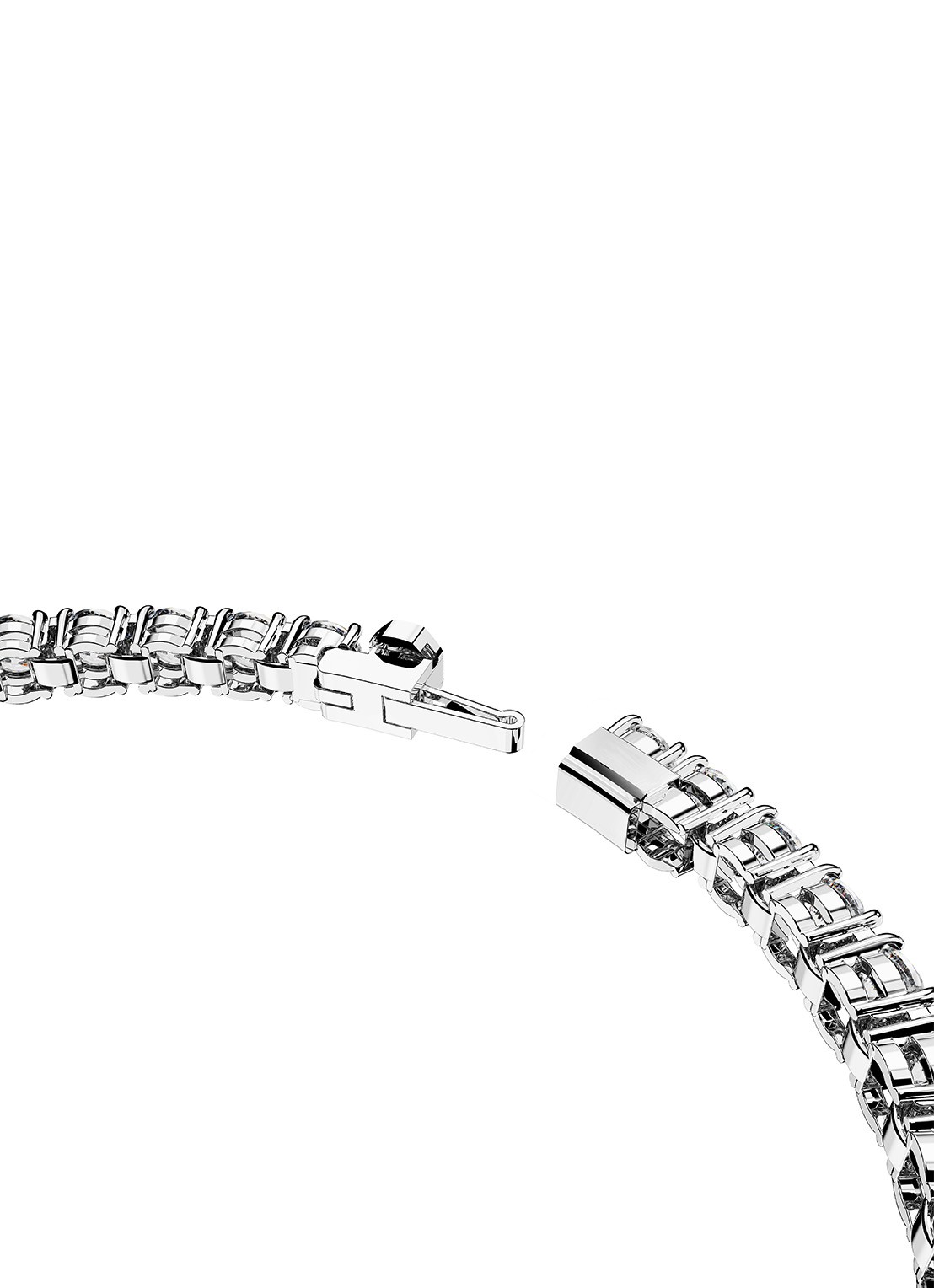 Swarovski Matrix armband met kristal L - detail 3 zilver