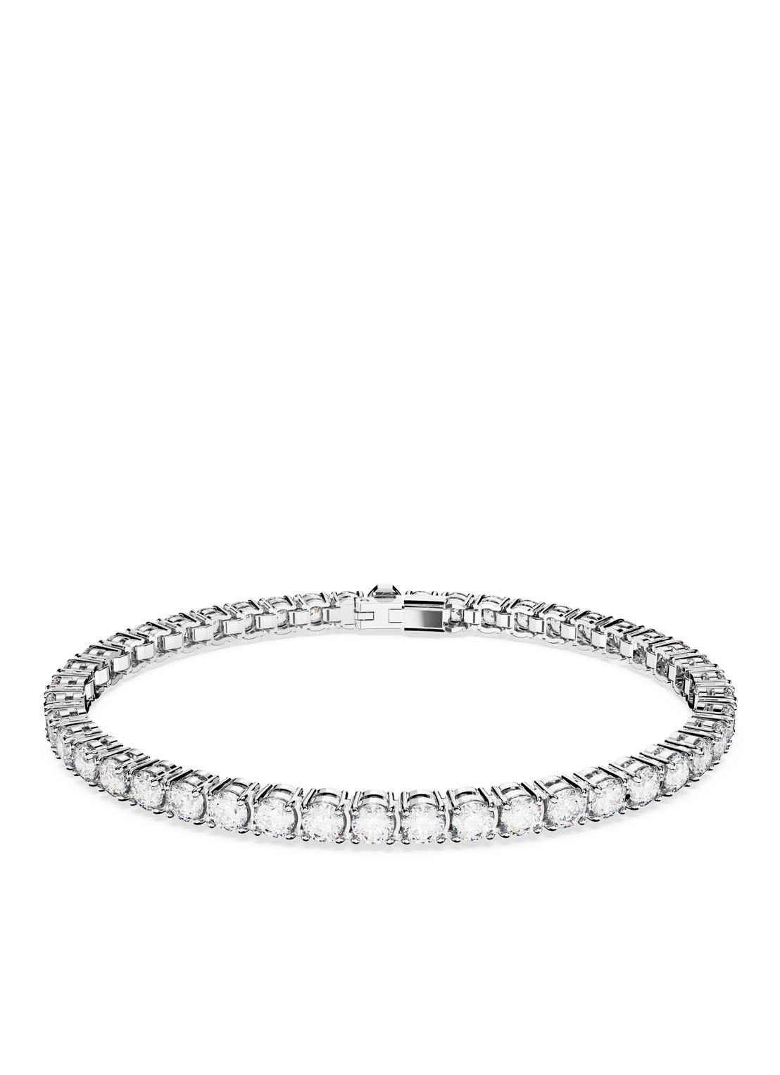 Swarovski Matrix armband met kristal L - voorkant zilver