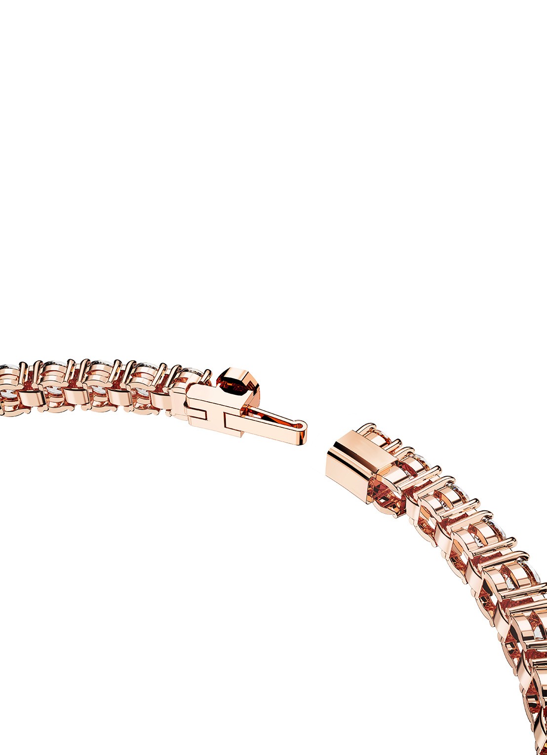 Swarovski Matrix armband met kristal L - detail 4 roségoud