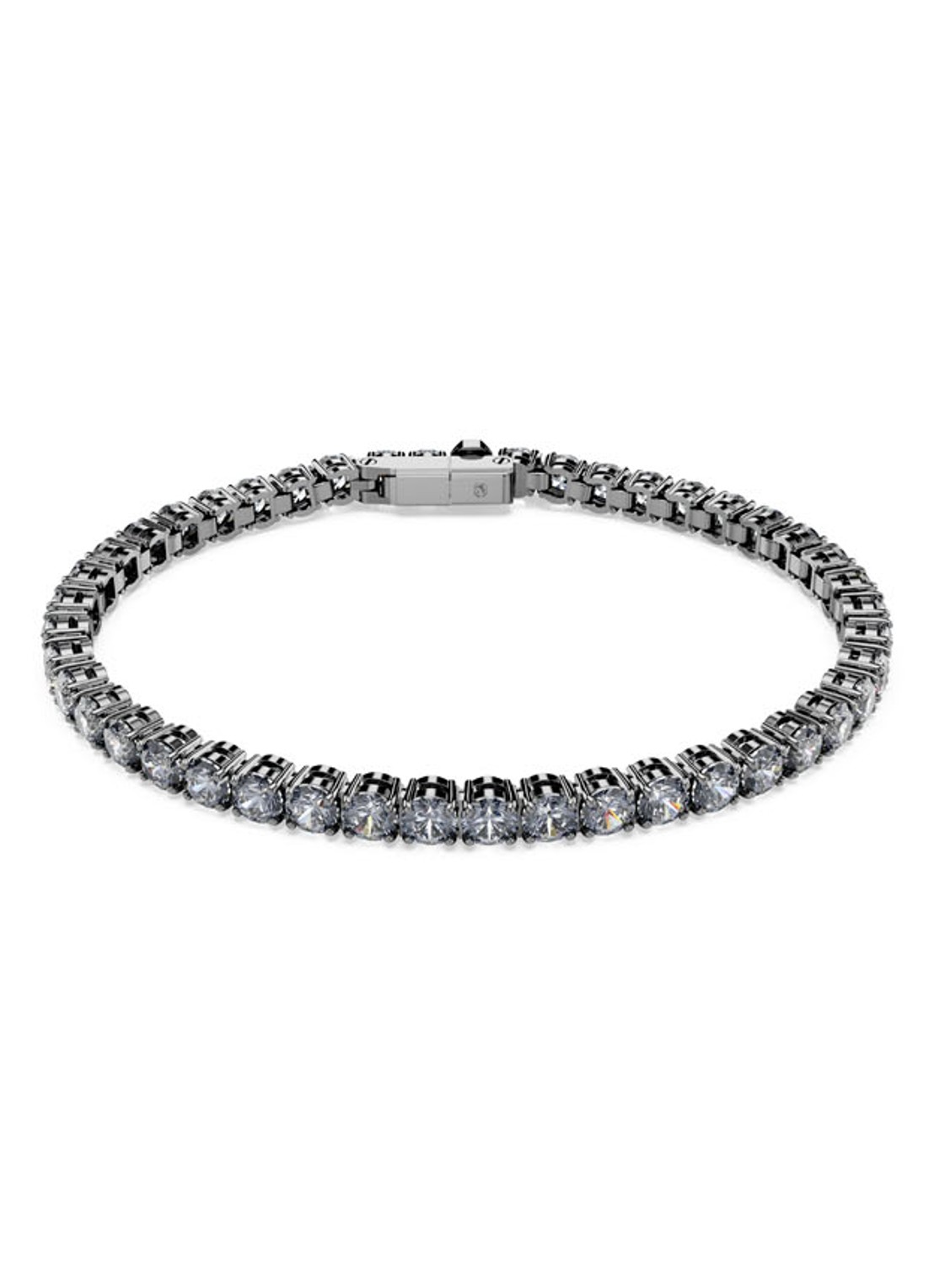 Swarovski Matrix armband met kristal L - voorkant 4 zilver