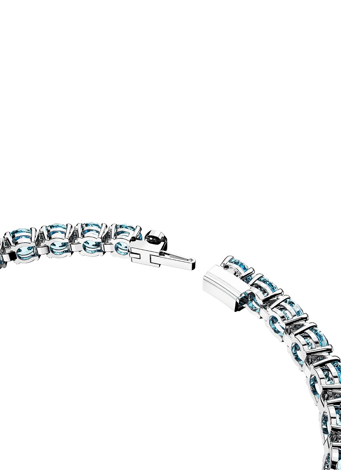 Swarovski Matrix armband met kristal M - detail 3 blauw