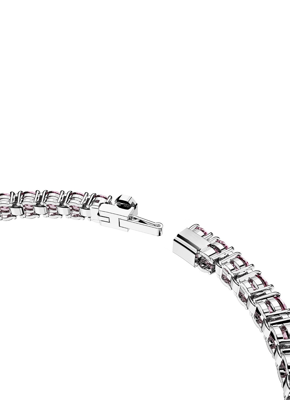 Swarovski Matrix armband met kristal M - detail 2 roze