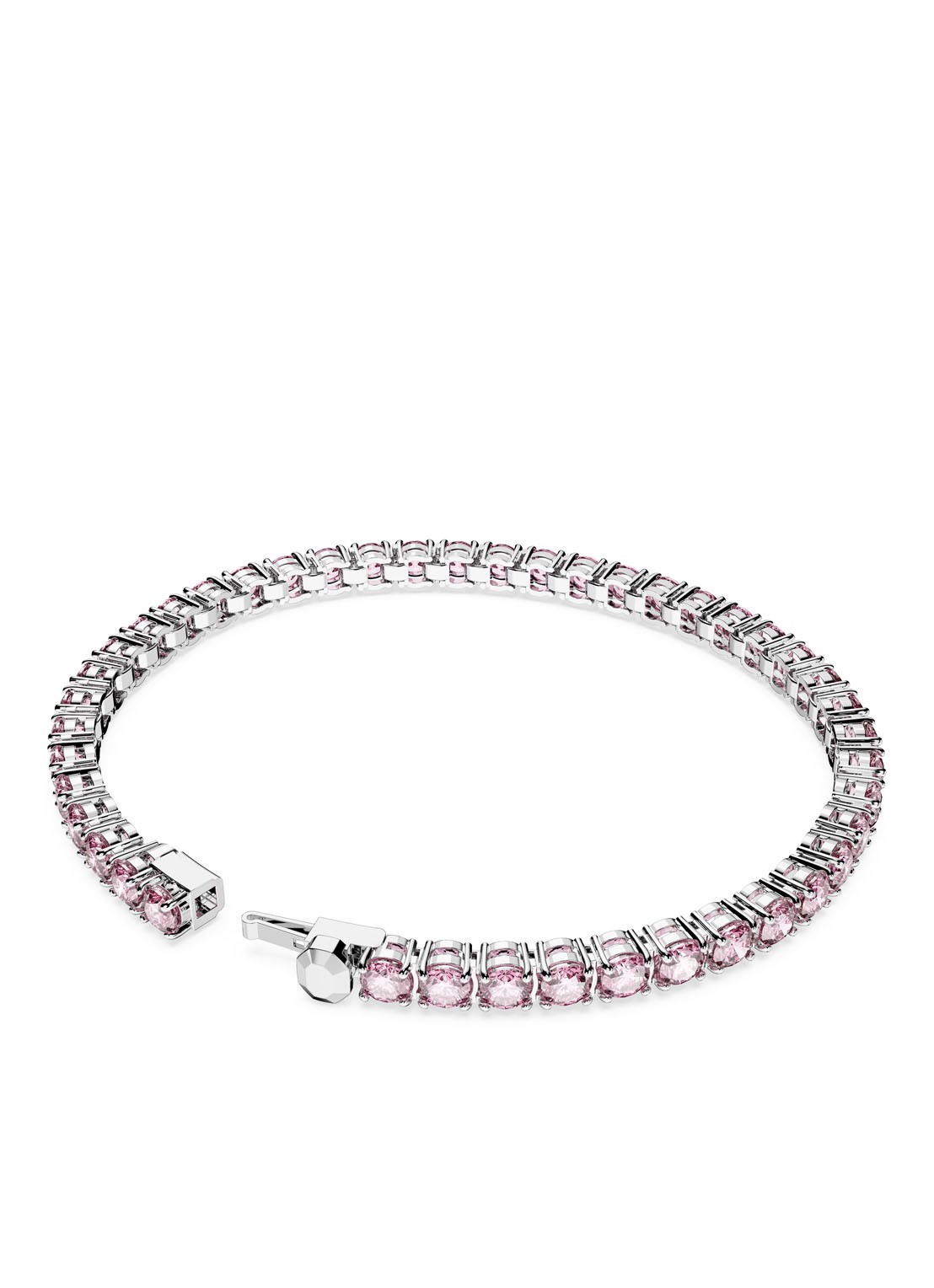 Swarovski Matrix armband met kristal M - detail 3 roze