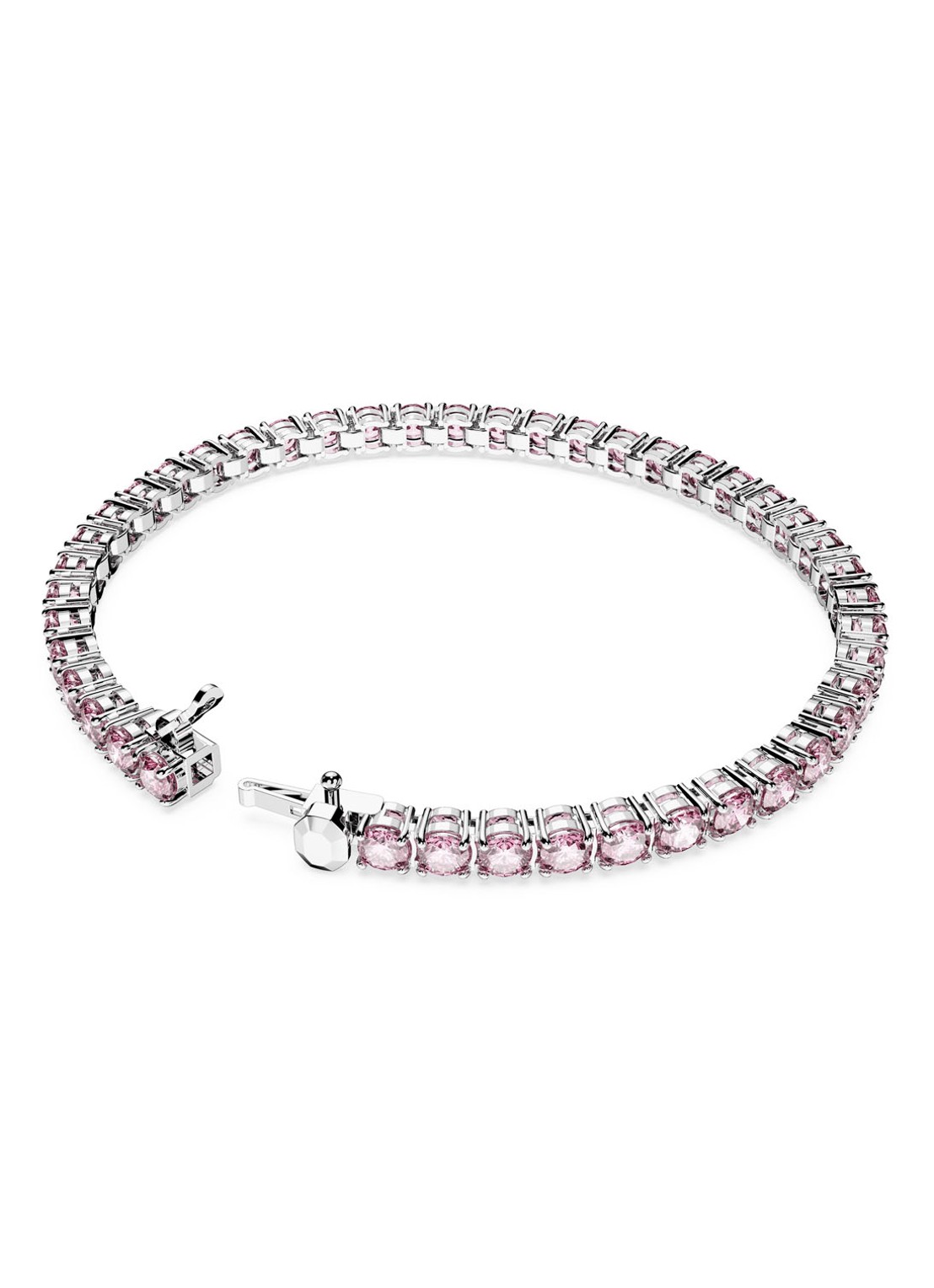Swarovski Matrix armband met kristal M - detail 4 roze