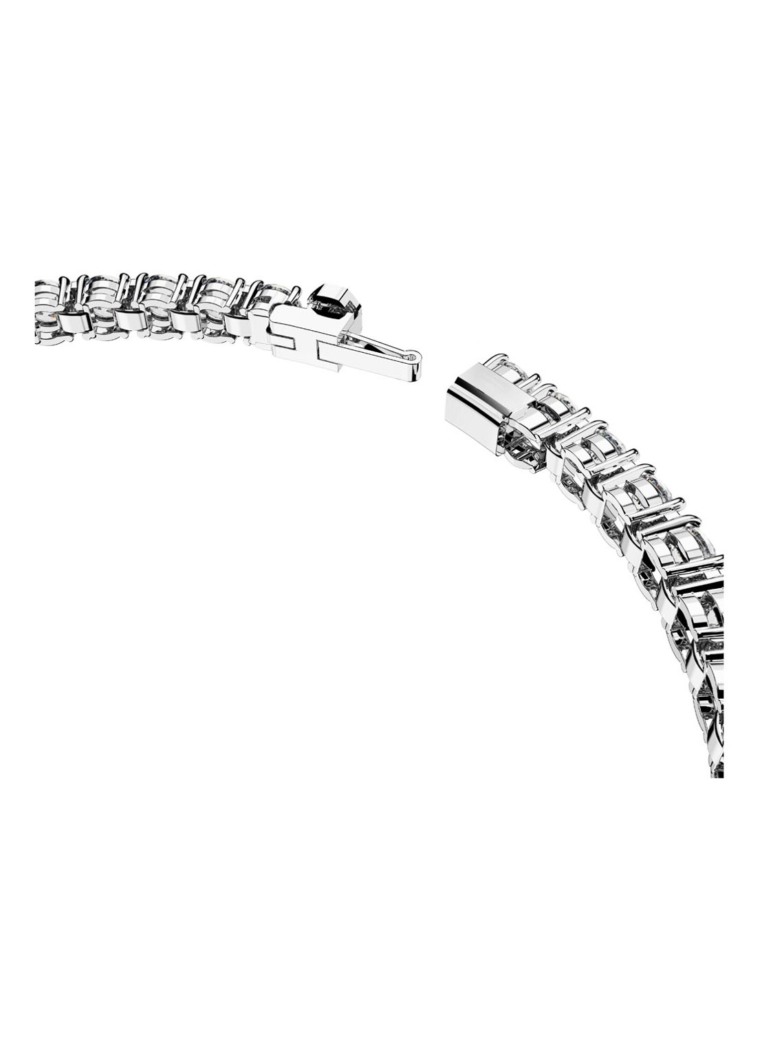Swarovski Matrix armband met kristal M - detail zilver
